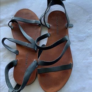 lucky brand black gladiator sandal